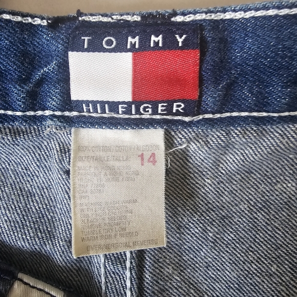 Vtg Tommy Hilfiger Womens 14 Bootcut Dark Blue Jeans Vintage Y2K - Picture 10 of 12